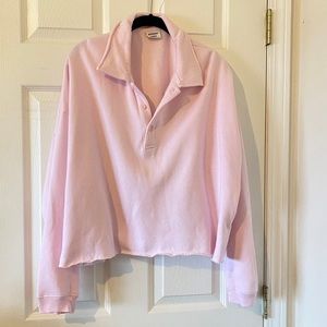 Aritzia Sunday Best Cropped Fleece Polo